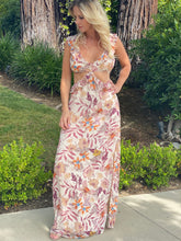 Load image into Gallery viewer, Sweetest Taboo Cutout Floral Print Maxi
