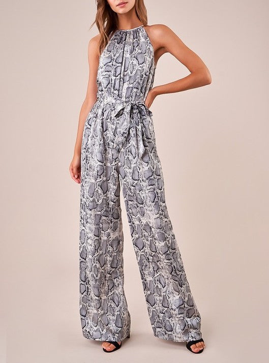 Grey snakeskin sales jumpsuit