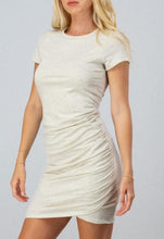 Load image into Gallery viewer, Oatmeal Casual Ruched Bodycon Mini Dress
