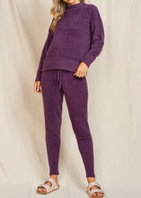 Load image into Gallery viewer, Thelma Soft Chenille Pullover Love Pullover - Plum
