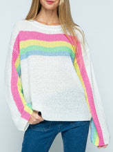 Load image into Gallery viewer, Rainbow Stripe Knit Sweater
