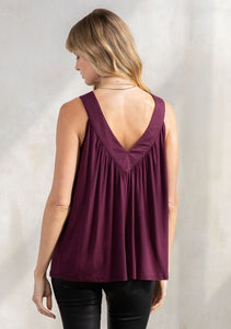 Lovestitch Beaded Tank Tunic Top - Fig