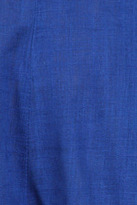 Royals Blue Linen Open Front Romper