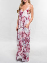 Load image into Gallery viewer, Strawberry Wine Tie Dye Cocoon Maxi Dress
