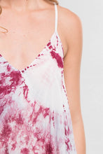 Load image into Gallery viewer, Strawberry Wine Tie Dye Cocoon Maxi Dress
