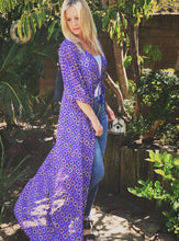 Load image into Gallery viewer, Soak Up The Sun Long Royal Maxi Kimono Coverup
