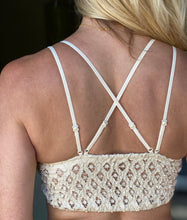 Load image into Gallery viewer, CREAM CROCHET LACE BRALETTE
