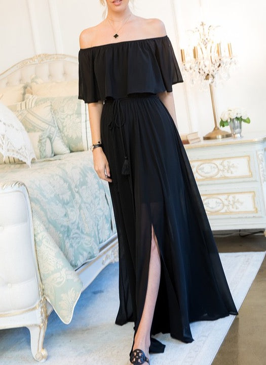 8 Ways To Wear A Long Black Maxi Dress (Year-Round) - The Mom Edit, turbofi  