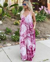 Load image into Gallery viewer, Strawberry Tie Dye Cocoon Maxi 
